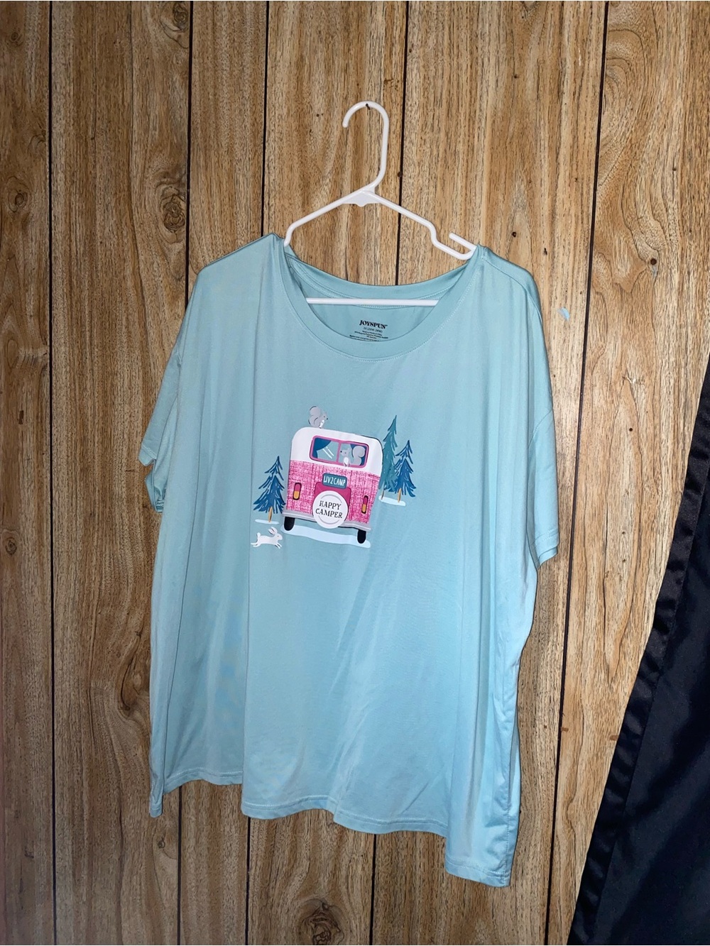 Jockey Women's Light Blue Short Sleeve Camper Graphic Tee